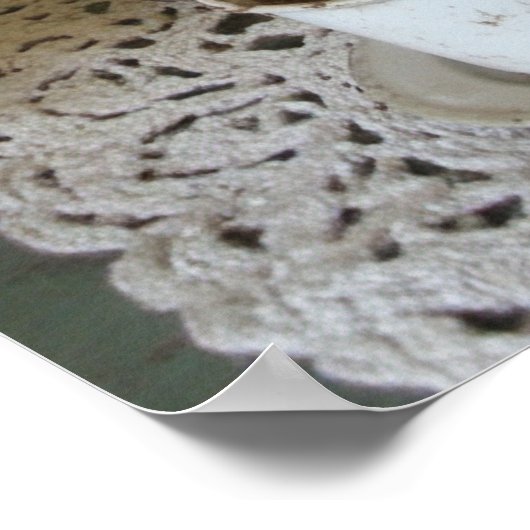 Afdrukbare moderne  Shabby chic fototype Poster (Hoek)