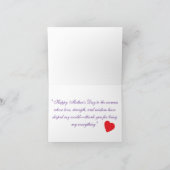 Afdrukbare moeder cadeau idee, Schattigee Moederda Bedankkaart (Binnen)