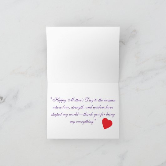 Afdrukbare moeder cadeau idee, Schattigee Moederda Bedankkaart (Binnen)