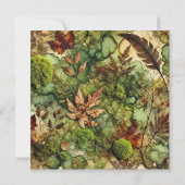 Afdrukbare Mossy Herfst Forest Alcohol Ink Scrapbo Kaart (Achterkant)