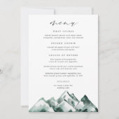 Afdrukbare Mountain Wedding Menu Kaart (Voorkant)