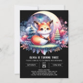 Afdrukbare Natuur Fox Birthday Kaart (Voorkant)