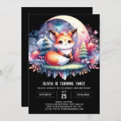 Afdrukbare Natuur Fox Birthday Kaart (Voorkant / Achterkant)