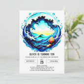 Afdrukbare nautische verjaardag kaart (Staand voorkant)