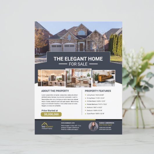 Afdrukbare onroerend goed Flyer Sjabloon (Staand voorkant)