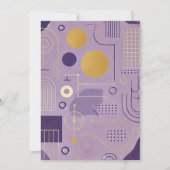 Afdrukbare Paarse en gouden Scandinavische patrone Kaart (Voorkant)