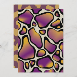 Afdrukbare Paarse & Gouden Koe Print Scrapbook Pap Kaart