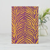 Afdrukbare Paarse & Gouden Tiger Stripes Scrapbook Kaart (Staand voorkant)