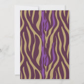 Afdrukbare Paarse & Gouden Tiger Stripes Scrapbook Kaart (Achterkant)