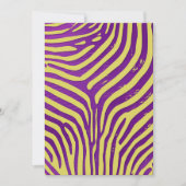 Afdrukbare Paarse & Gouden Zebra Stripe Scrapbook Kaart (Voorkant)
