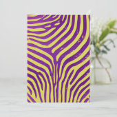 Afdrukbare Paarse & Gouden Zebra Stripe Scrapbook Kaart (Staand voorkant)