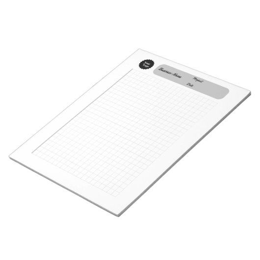 Afdrukbare papieren grijze engineering grafiekblad notitieblok (Schuin)