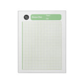 Afdrukbare papieren groene engineering grafiekblad notitieblok (Linkerzijde)