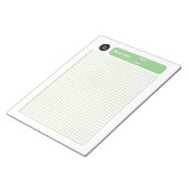 Afdrukbare papieren groene engineering grafiekblad notitieblok (Schuin)