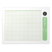 Afdrukbare papieren groene engineering grafiekblad notitieblok (Voorkant)