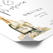 Afdrukbare Parels Prosecco Vrijgezellenfeest Drink Poster (Hoek)