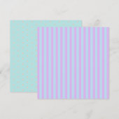 Afdrukbare Pastel Rainbow Stripes & Polka Dots Kaart (Voorkant / Achterkant)