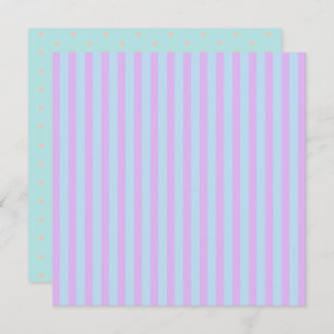 Afdrukbare Pastel Rainbow Stripes & Polka Dots Kaart