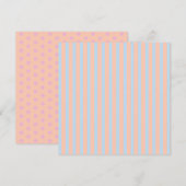 Afdrukbare pastel regenboog strepen en bloemen kaart (Voorkant / Achterkant)