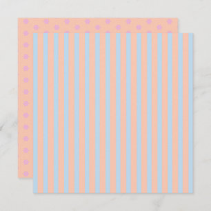 Afdrukbare pastel regenboog strepen en bloemen kaart