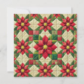 Afdrukbare Patchwork Poinsettia Star Scrapbooking Kaart (Voorkant)