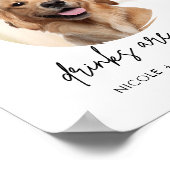Afdrukbare Pet Dog Wedding Open Bar-Drinken Poster (Hoek)