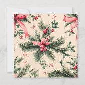 Afdrukbare  Pinkmas Branches Bogen & Bessen Kaart (Voorkant)