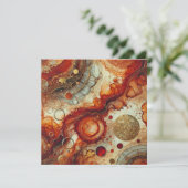 Afdrukbare Pompoen Spice Alcohol Ink Scrapbook Kaart (Staand voorkant)