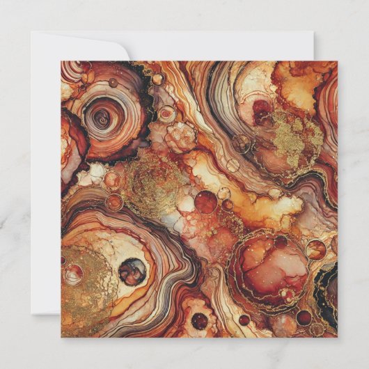 Afdrukbare Pompoen Spice Alcohol Ink Scrapbook Kaart (Achterkant)