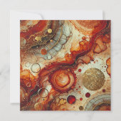 Afdrukbare Pompoen Spice Alcohol Ink Scrapbook Kaart (Voorkant)