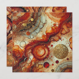 Afdrukbare Pompoen Spice Alcohol Ink Scrapbook Kaart