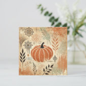 Afdrukbare pompoen Spice Distressed Ink Scrapbook Kaart (Staand voorkant)