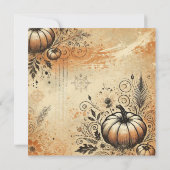 Afdrukbare pompoen Spice Distressed Ink Scrapbook Kaart (Achterkant)