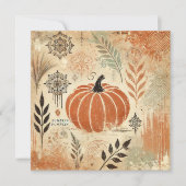 Afdrukbare pompoen Spice Distressed Ink Scrapbook Kaart (Voorkant)