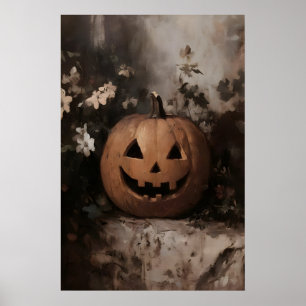 Afdrukbare pompoen stilleven, herfst muur, schilde poster