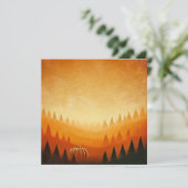 Afdrukbare pompoenoogst Autumnal Ombre Scrapbook Kaart (Staand voorkant)