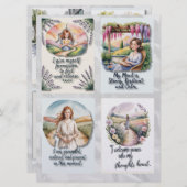 Afdrukbare positieve affirmatie Kaarten & Insta Qu (Voorkant / Achterkant)