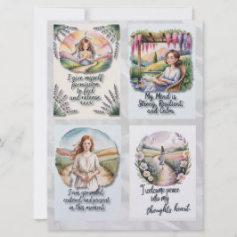 Afdrukbare positieve affirmatie Kaarten & Insta Qu