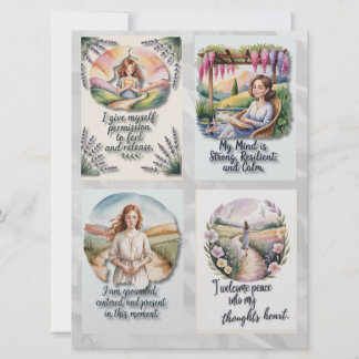 Afdrukbare positieve affirmatie Kaarten & Insta Qu