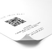 Afdrukbare QR Code Zitkaart Zwart-wit Poster (Hoek)
