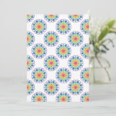 Afdrukbare Rainbow Floral Polka Dot Scrapbook Pape Kaart (Staand voorkant)