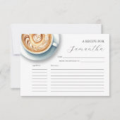 Afdrukbare Recept Kaarten Coffee Theme Vrijgezelle (Voorkant)