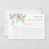 Afdrukbare Recept Kaarten Waterverf Kerstmis (Voorkant)