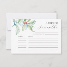 Afdrukbare Recept Kaarten Waterverf Kerstmis