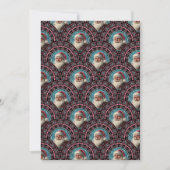 Afdrukbare Retro Santa Pinkmas Mandala Art Deco Kaart (Voorkant)