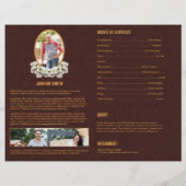 Afdrukbare rouwprogramma sjabloon flyer (Achterkant)