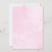 Afdrukbare roze en gouden glitter prinses uitnodig kaart (Achterkant)