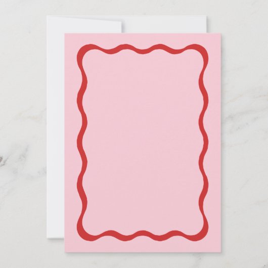 Afdrukbare Roze Rood Guess The Dress Bruids Spel Kaart (Achterkant)