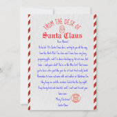 Afdrukbare Santa Letter-Sjabloon Kaart (Voorkant)