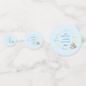 Afdrukbare Schattige Blue Night Sky ThemeBaby Show Confetti (Achterkanten)